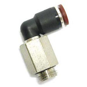 threaded fitting / push-in / elbow / for compressed air