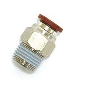 push-in fitting / threaded / straight / for compressed air