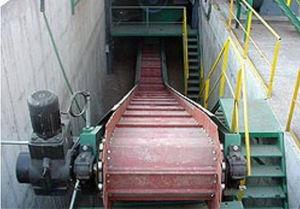 belt conveyor / apron / horizontal / for hot materials