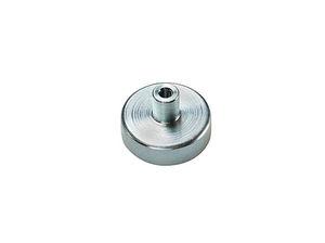 flat pot holding magnet / neodymium / SmCo / with threaded insert