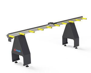 driven roller conveyor / chain / for profiles