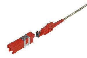 data connector / fiber optic / square / straight