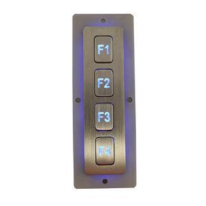 4-key keypad / panel-mount / stainless steel / vandal-proof