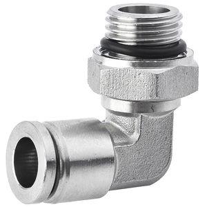 threaded fitting / push-in / push-to-lock / elbow