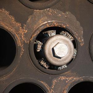 cylindrical brush / cleaning / metal