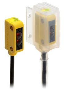 retroreflective photoelectric sensor / rectangular / subminiature / rugged