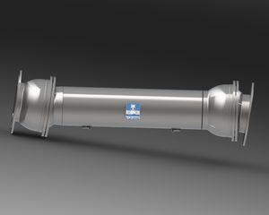 metal pipe expansion joint / round / screw-in / exhaust