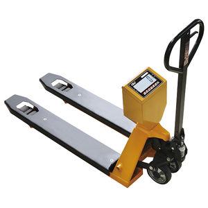 scale pallet truck / hand / walk-behind / steel