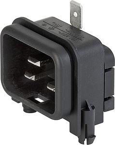 DIN connector / rectangular / male / IEC