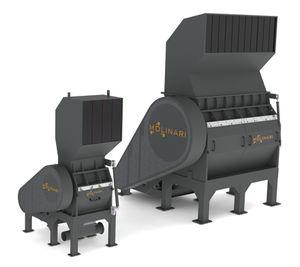 mill with grindstones / horizontal / copper / for plastics