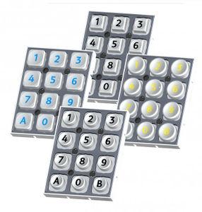 12-key keypad / panel-mount / for access control / membrane