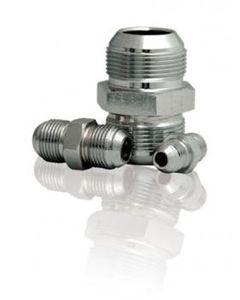 hydraulic adapter / for hose / male / threaded