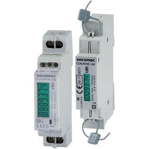 electric energy meter / DIN rail / single-phase / with LCD display