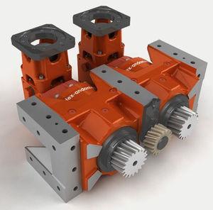 helical-toothed sprocket wheel / double / preloaded