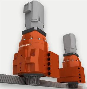 helical-toothed sprocket wheel / preloaded