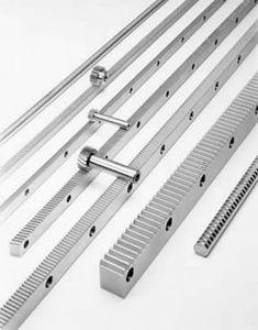 helical-toothed rack and pinion / straight-toothed
