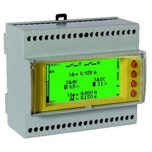 earth-leakage protection relay / DIN rail / digital / AC/DC