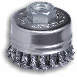 cup brush / knotted / for grinding processes / cleaning