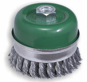 knotted wheel brush / knotted / for grinding processes / cleaning