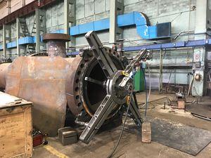 flange facer with OD-clamping