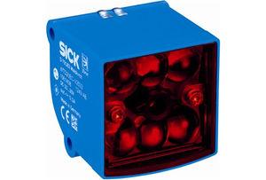 diffuse reflective photoelectric sensor / rectangular / red light / compact