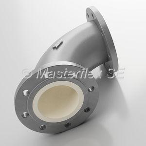 pneumatic conveying pipe elbow / wear-resistant / 90°