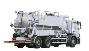 sewer cleaner truck / vacuum-loader / 3-axle