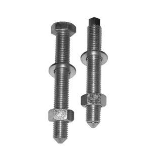 threaded bolt / with hexagonal head / steel