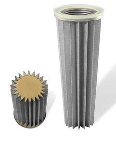 gas filter cartridge / dust / stainless steel / pleated