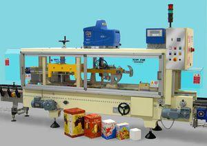 four-flap carton sealer / hot-melt glue / automatic