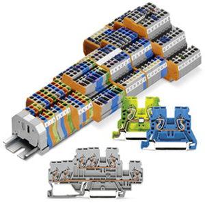 spring cage connection terminal block / DIN rail-mounted / compact