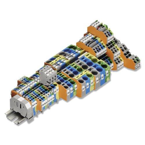 spring cage connection terminal block / DIN rail-mounted / dual-stage