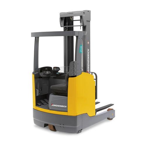 electric reach truck / side-facing seated position / handling