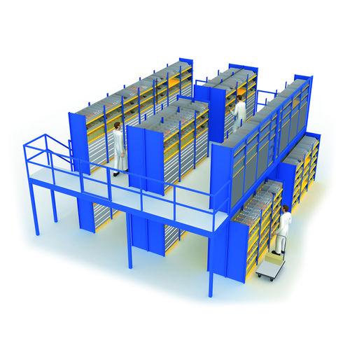 modular storage shelving / order picking / with mezzanine