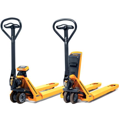 hand pallet truck / for warehouses / rugged / scale