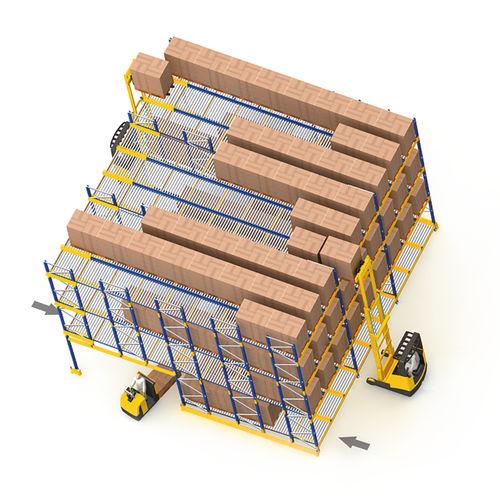 drive-through pallet shelving / for small parts / compact / automated