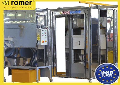 open paint booth / filter / for degreasing