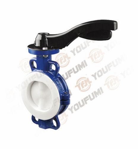 butterfly valve / lever / for acids / wafer