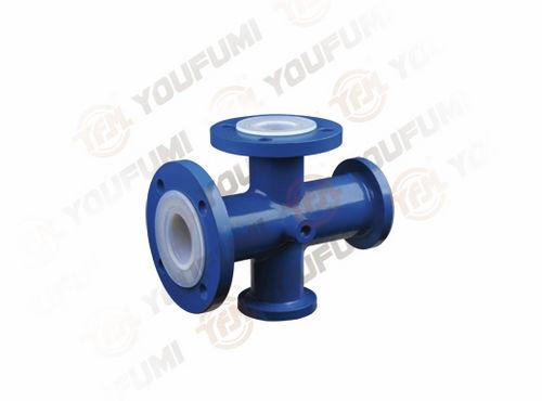 flange fitting / cross / stainless steel