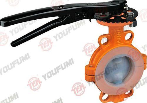butterfly valve / lever / level control / wafer