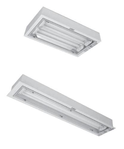 flush-mounted lighting fixture / fluorescent tube