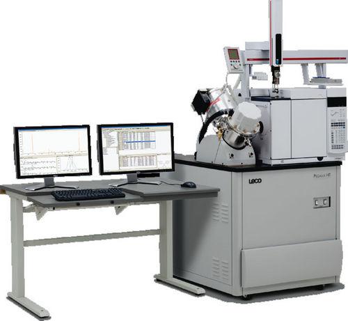 gas chromatograph / coupled to a mass spectrometer / laboratory