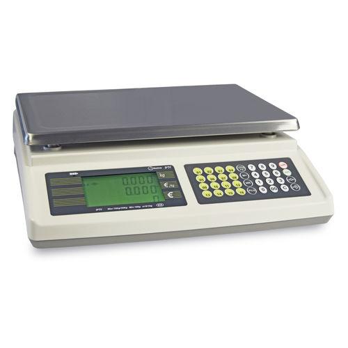 tabletop scales / with LCD display / stainless steel / battery-powered