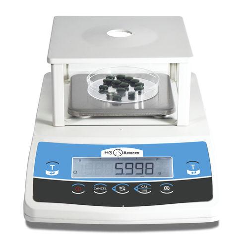 precision scales / with LCD display / stainless steel pan / piece counting function