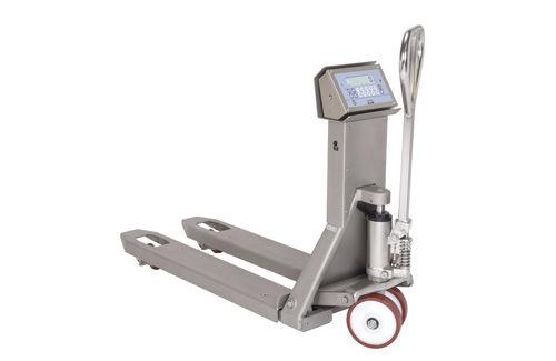 hand pallet truck / stainless steel / scale