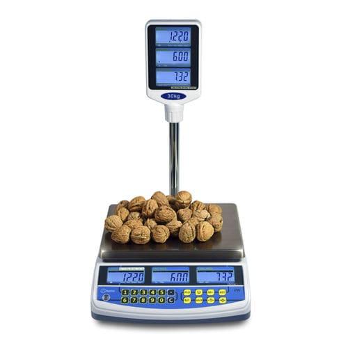 tabletop scales / with LCD display / stainless steel / food