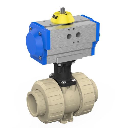 ball valve / pneumatic / PP / 2-way