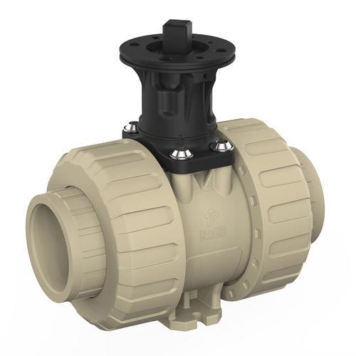 ball valve / modular / PP / 2-way