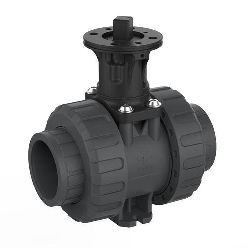 ball valve / with membrane / modular / PVC