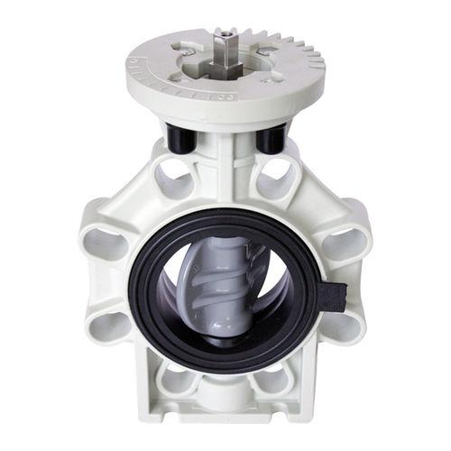 butterfly valve / lug type / PVC